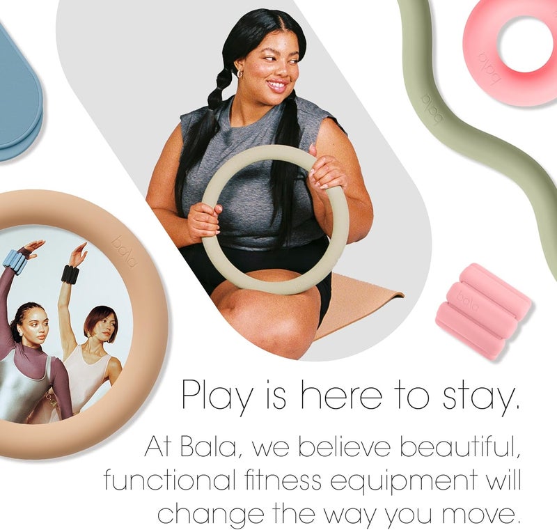 Bala حلقة القوة، 2 في 1 كيتل بيل ودمبل، 10 رطل - معدات تمرين كاملة للجسم في المنزل لتدريب القوة، HIIT، بيلاتس، وتمارين الأيروبكس - معدات للياقة البدنية للتدريب - Image 5